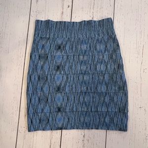BCBG Mini Skirt Blue Spacedye Size L
